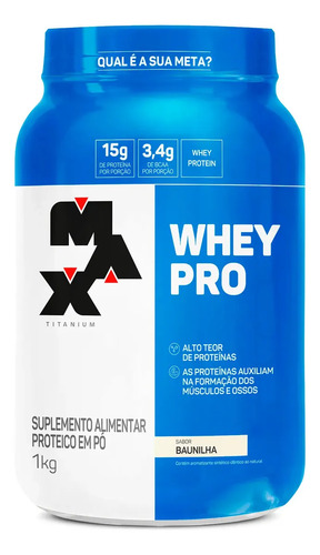 Whey Protein Concentrado Max Titanium sabor Baunilha 1kg