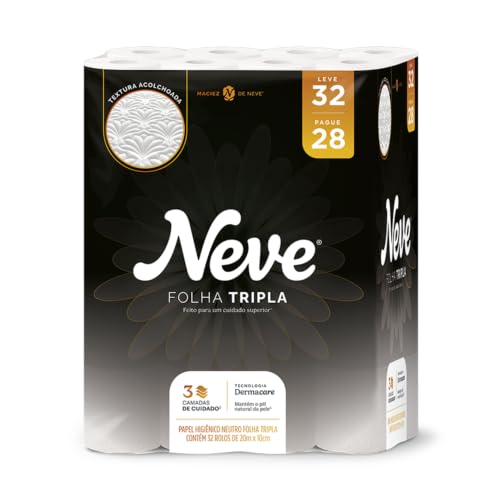Papel Higiênico Neve Supreme Folha Tripla 20m - 32 unidades